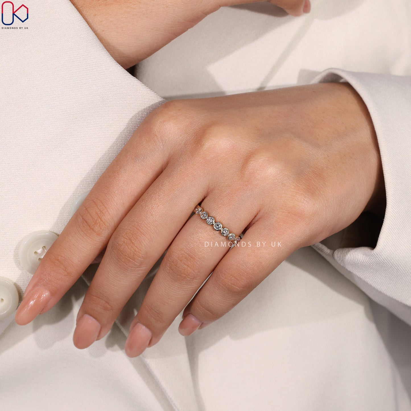Diamond Eternity Band – Milgrain Setting
