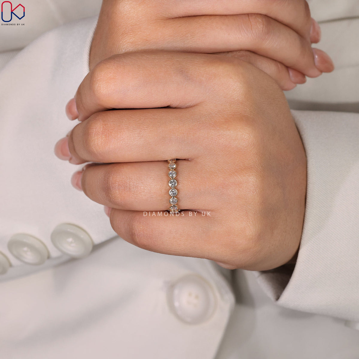 Diamond Eternity Band – Milgrain Setting