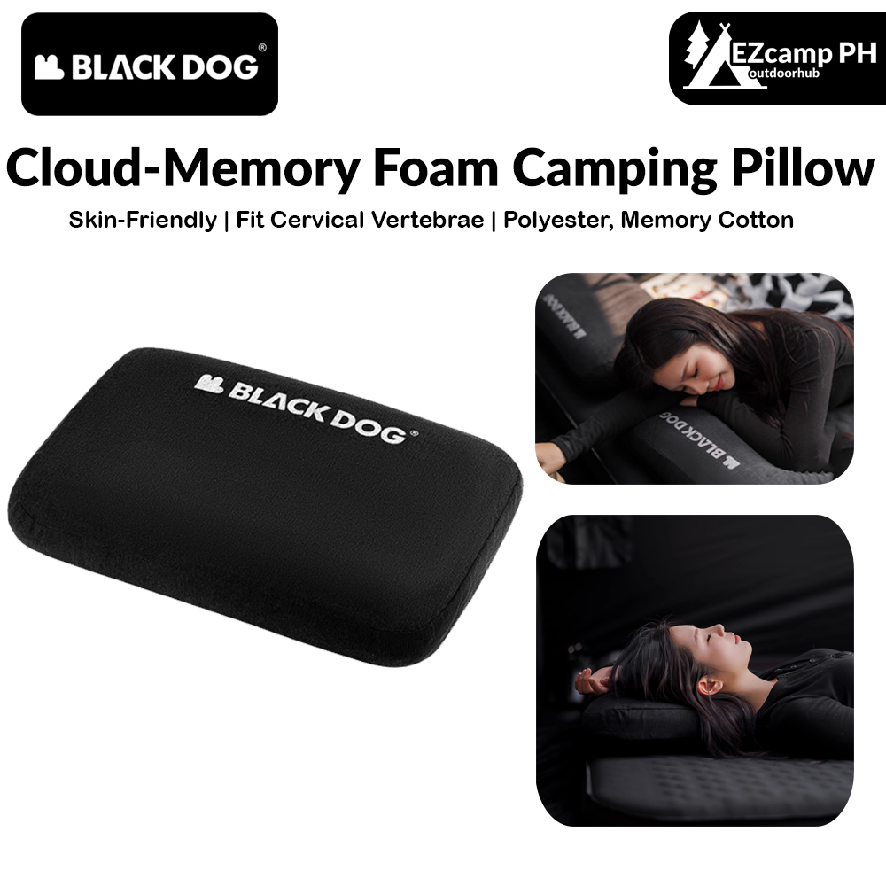 BLACKDOG Cloud-Memory Foam Camping Pillow Self Inflating Pillow Sponge Foam Portable Ultralight Air Cushion Business Trip Waist Cushion Neck Pillow