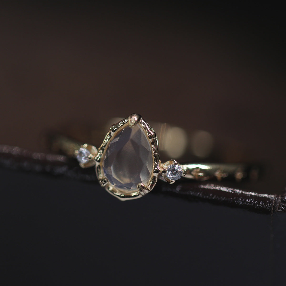 Pear Shaped Moonstone Ring