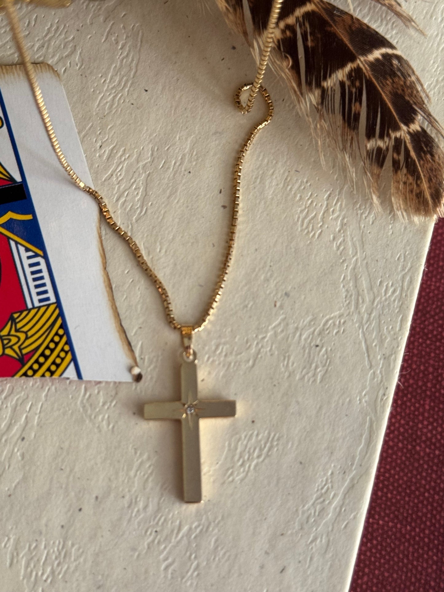 Vintage 14k Starburst Cross