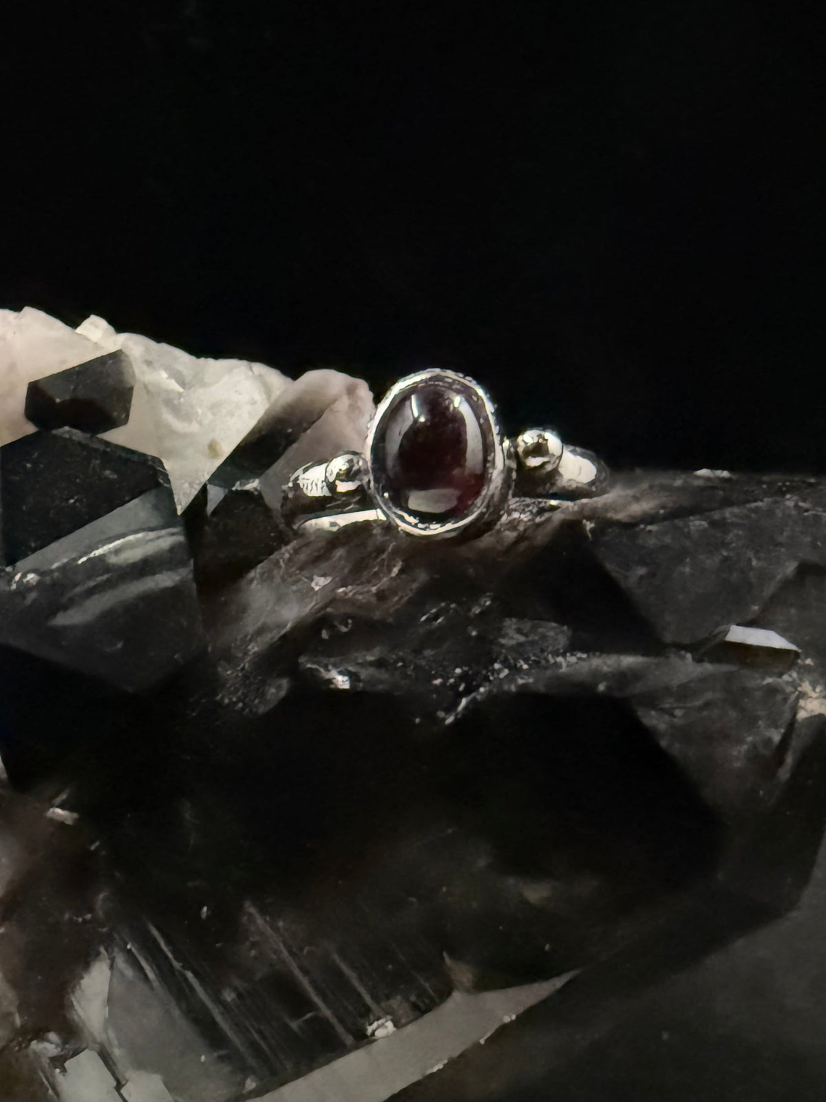 Aries Season Garnet Ring