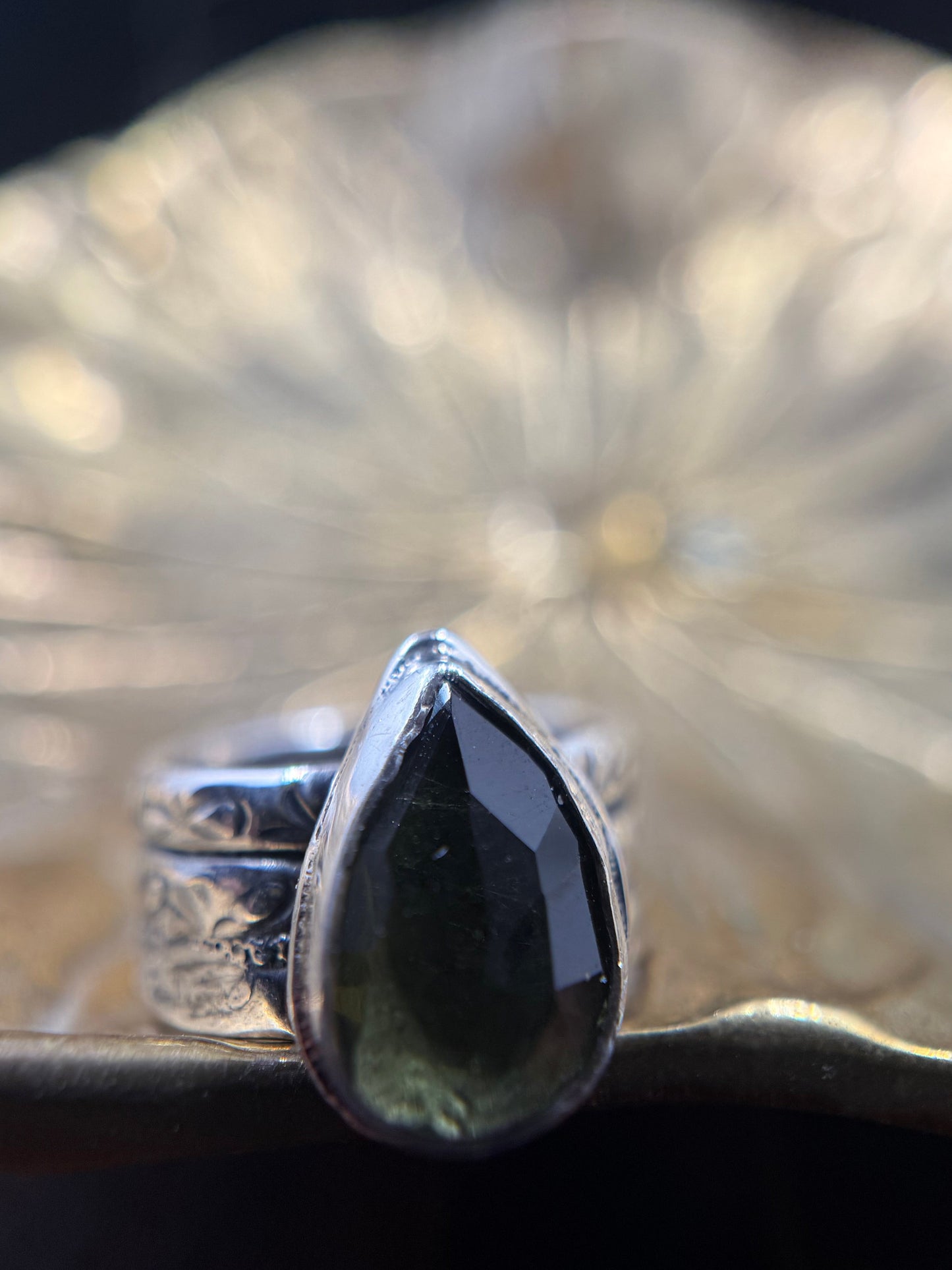 Suburban Requiem Moldavite Ring