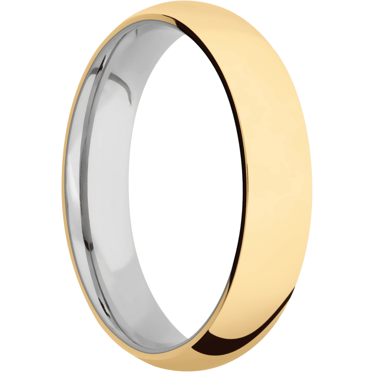 14K Yellow Gold + Polish Finish + Titanium