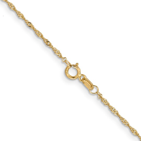 14KY 1.10mm Singapore Chain