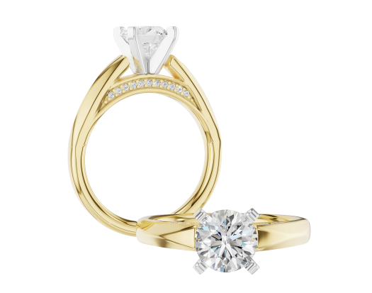 14KY Diamond Semi-Mount Engagement Ring