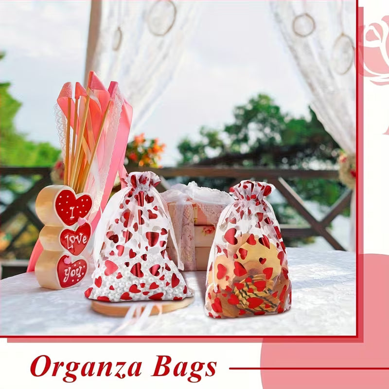 Heart (Love) Organza Bag