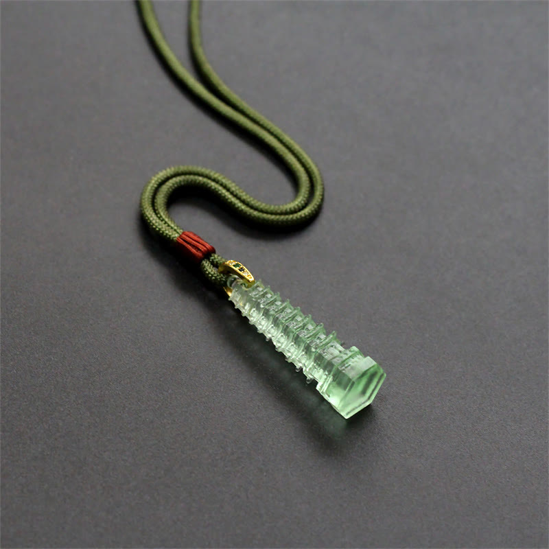 Fortune Jewel Liuli Ancient Pagoda Wisdom Necklace
