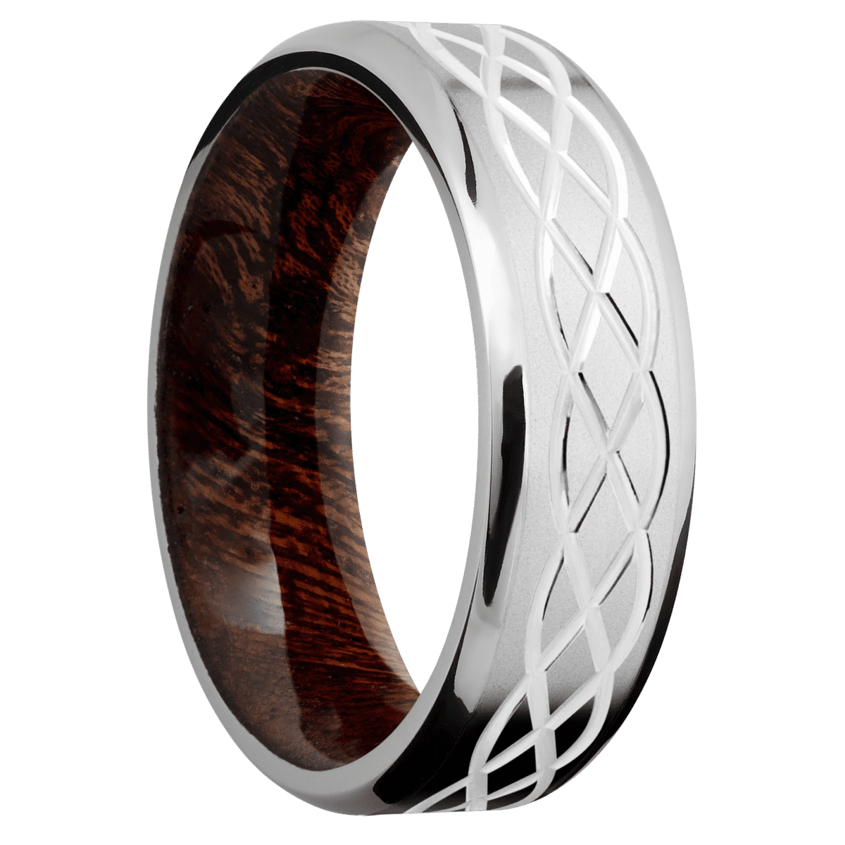 Cobalt Chrome + Bead , Polish Finish + Sapele