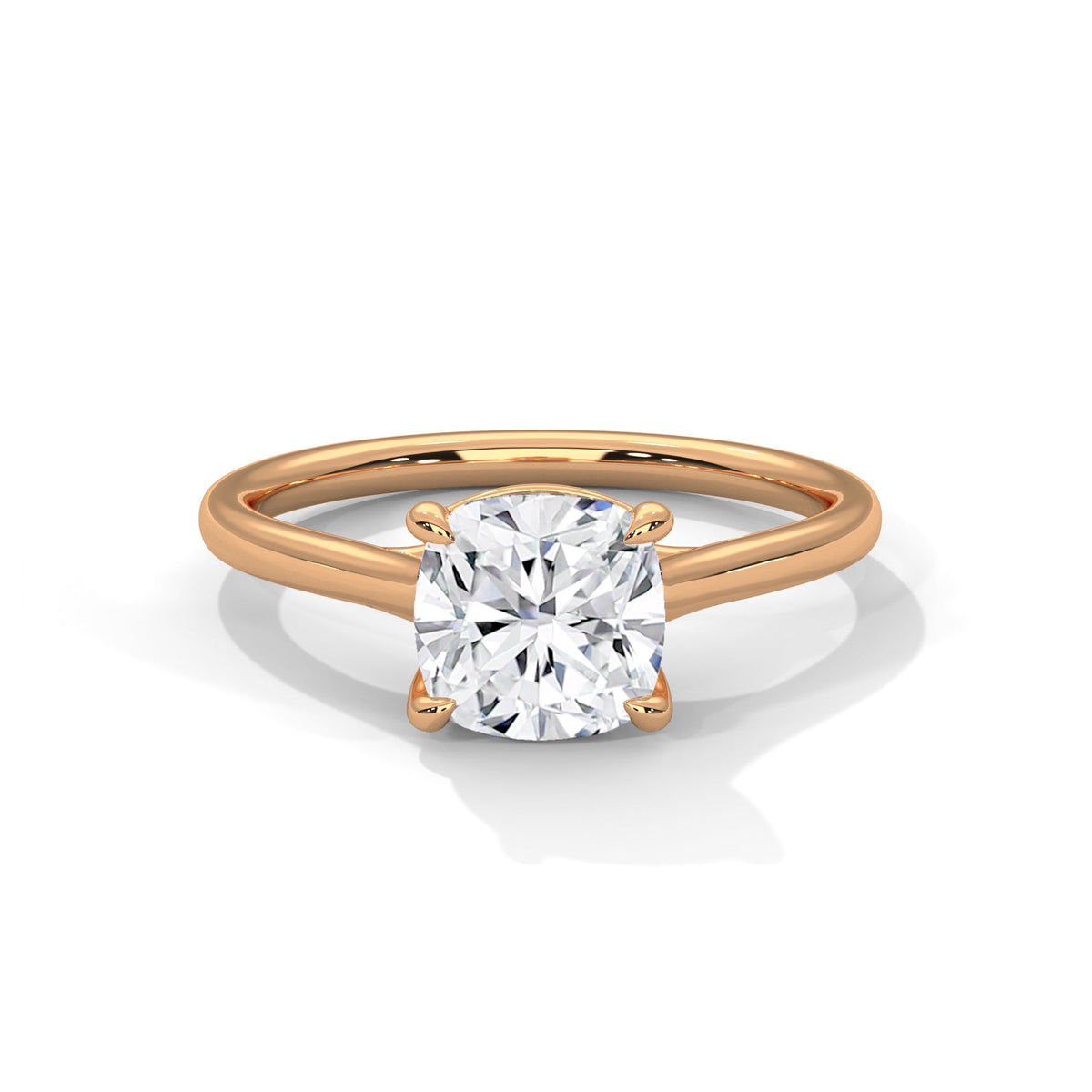 1 Carat Cushion Cut IGI Certified Lab Grown Diamond Solitaire Engagement Ring