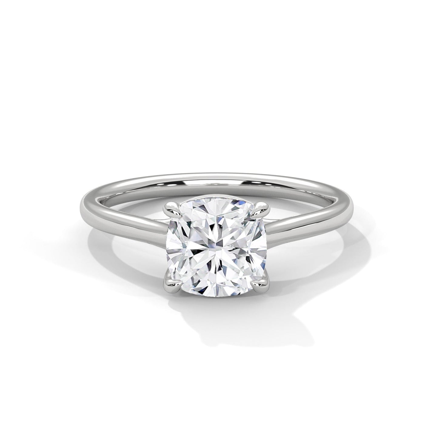 1 Carat Cushion Cut IGI Certified Lab Grown Diamond Solitaire Engagement Ring