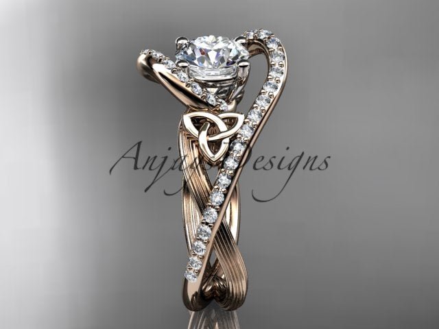 Celtic Engagement Ring Unique 1 Carat Lab Grown Diamond Irish Ring
