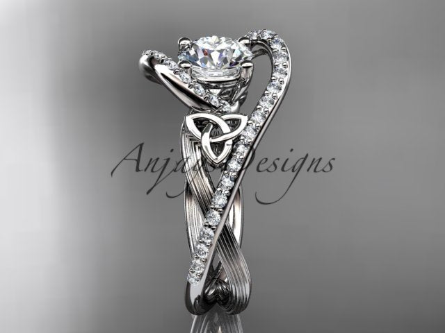 Celtic Engagement Ring Unique 1 Carat Lab Grown Diamond Irish Ring