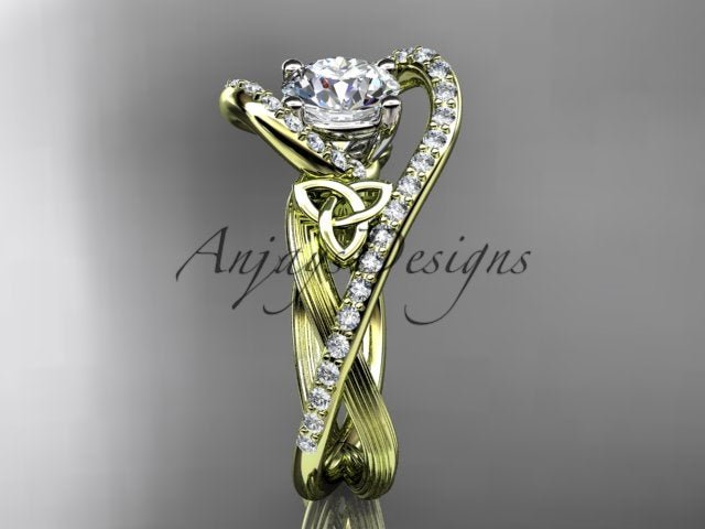 Celtic Engagement Ring Unique 1 Carat Lab Grown Diamond Irish Ring