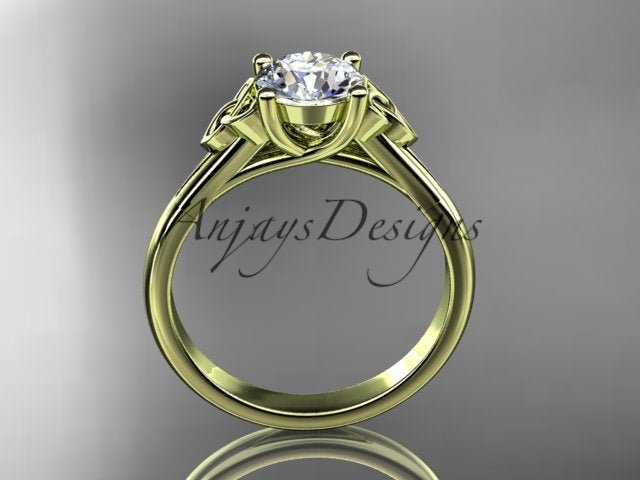 Celtic Diamond Engagement Ring 1 Carat Lab Grown Diamond Trinity Knot Ring Dainty Minimalist Ring