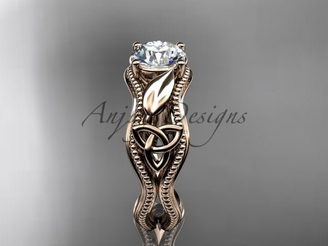 Celtic Engagement Ring Diamond Trinity Knot Ring 1 Carat Lab Grown Engagement Ring