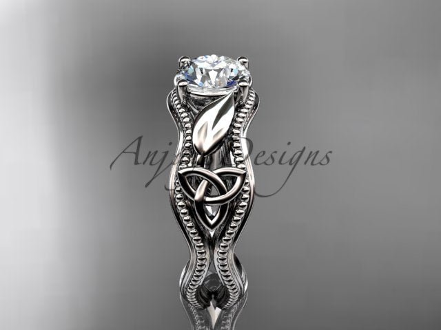 Celtic Engagement Ring Diamond Trinity Knot Ring 1 Carat Lab Grown Engagement Ring