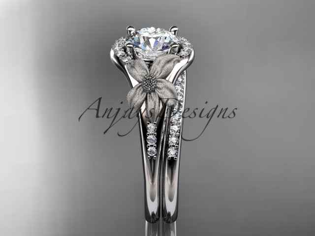 Lily Flower Engagement Ring Set 1 Carat Lab Grown Diamond IGI Certified