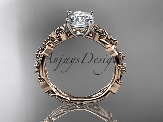 Celtic Trinity Knot Ring Nature Inspired Bridal 1 Carat Lab Grown Diamond Ring