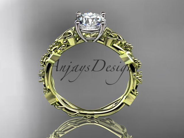 Celtic Trinity Knot Ring Nature Inspired Bridal 1 Carat Lab Grown Diamond Ring