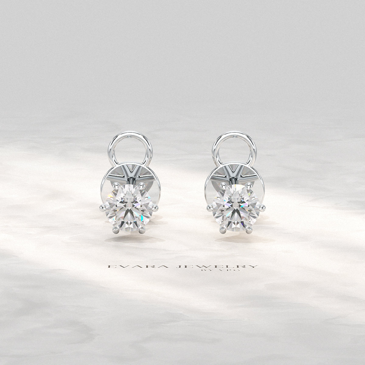 1 Carat Solitaire Lab Grown Diamond Studs Earrings