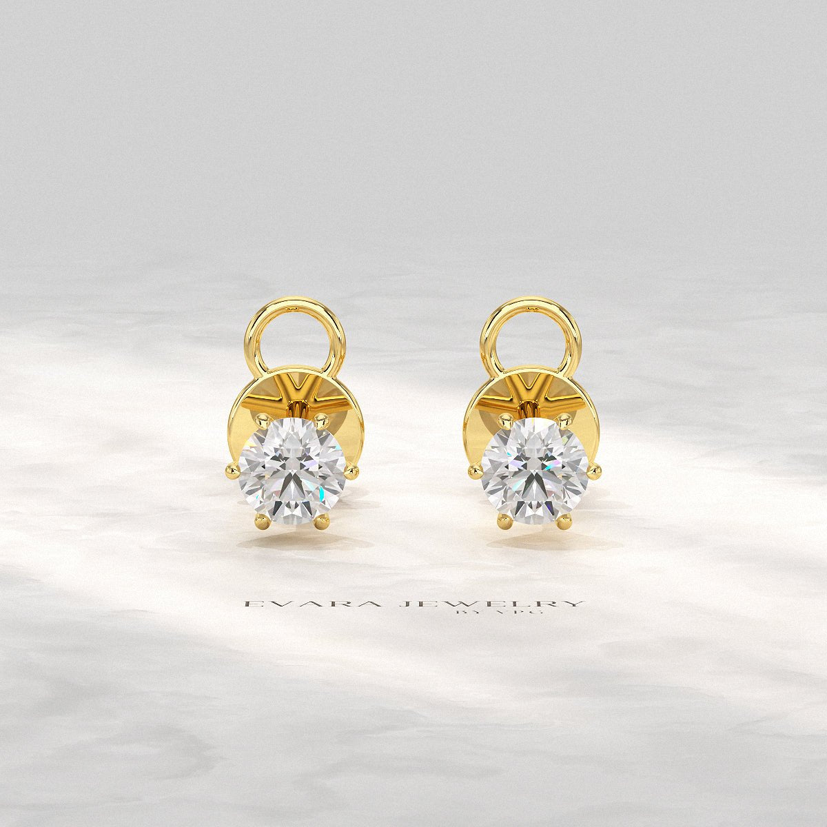 1 Carat Solitaire Lab Grown Diamond Studs Earrings
