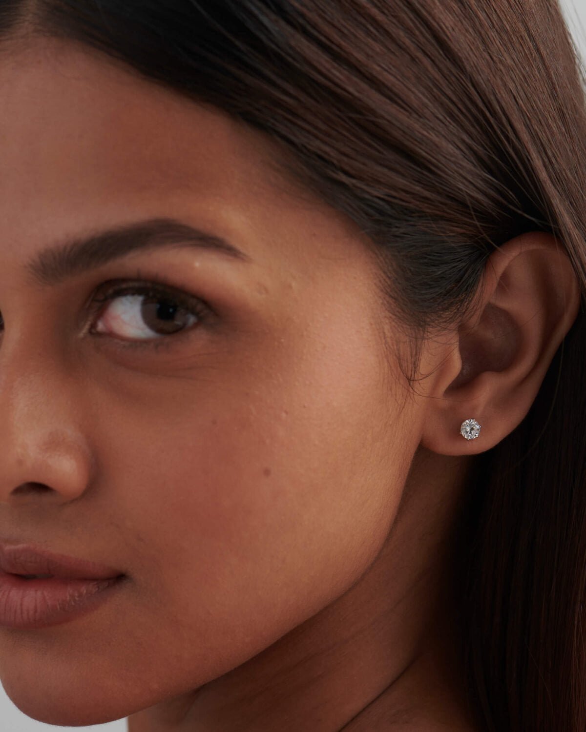 1 Carat Solitaire Lab Grown Diamond Studs Earrings