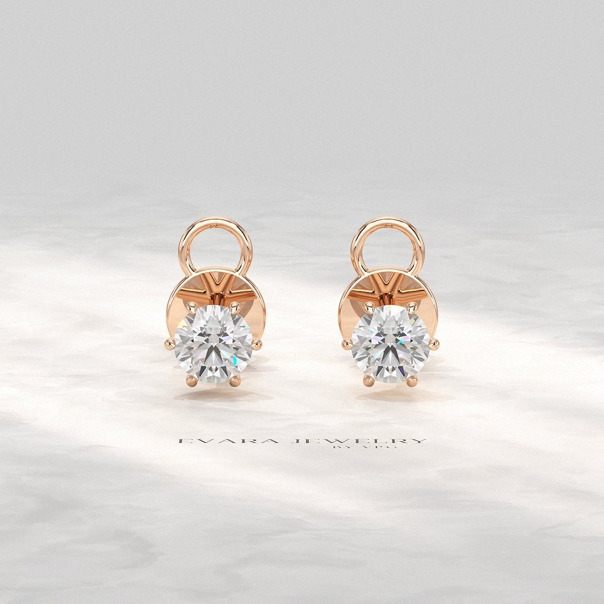 1 Carat Solitaire Lab Grown Diamond Studs Earrings