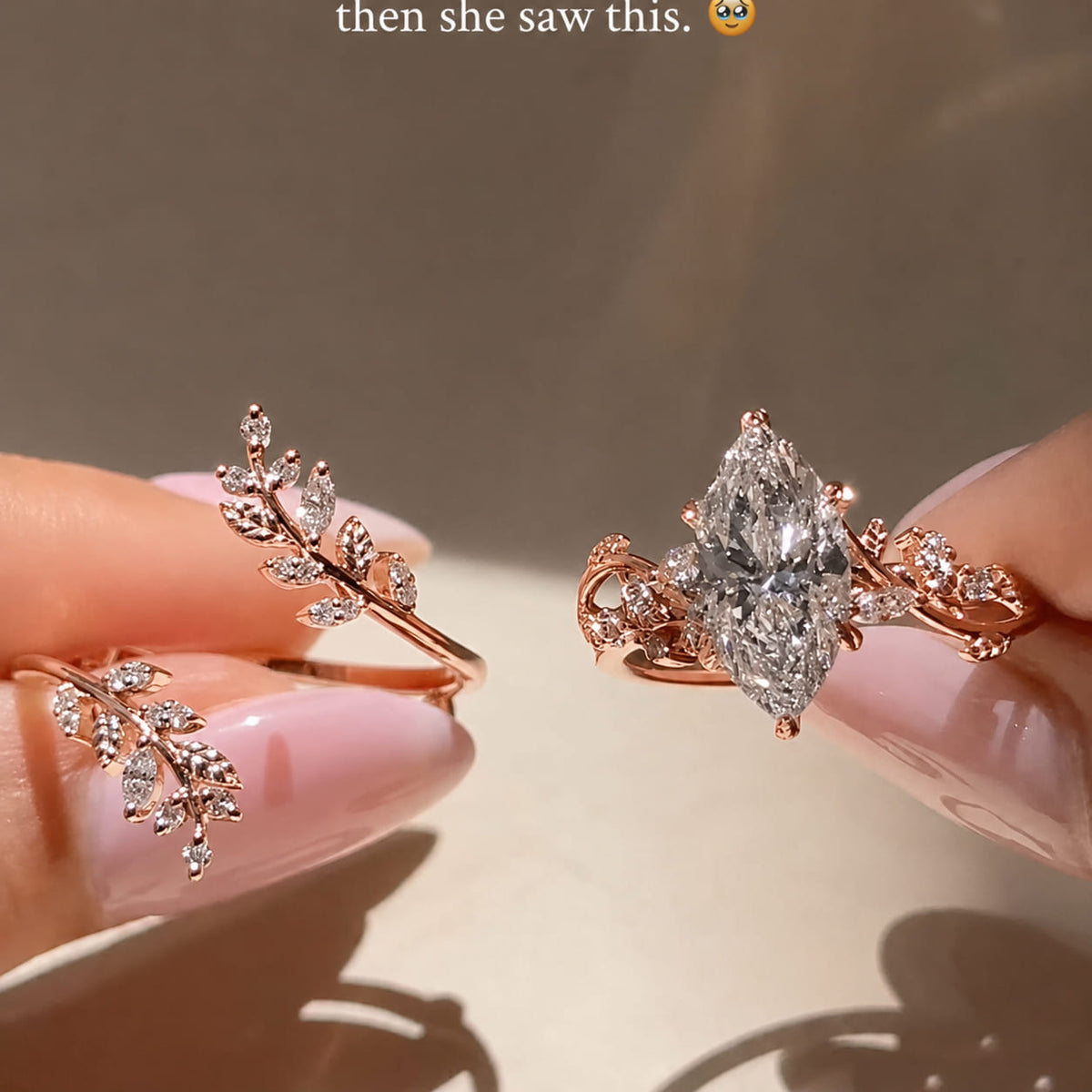 Enchanted Vine 3.0ct Marquise Cut Bridal Set In Sterling Silver