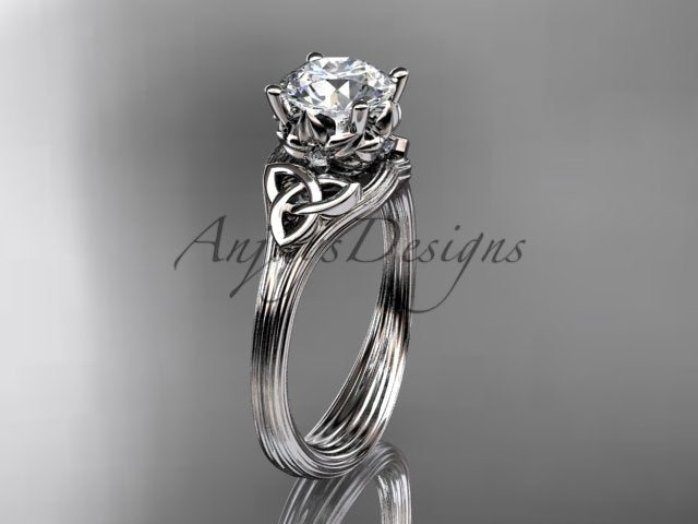 1 CT Lab Grown Diamond Celtic Engagement Ring Handmade Diamond Ring