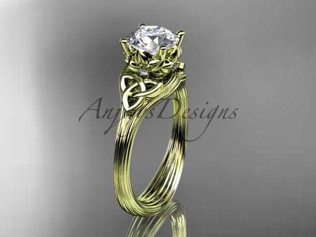 1 CT Lab Grown Diamond Celtic Engagement Ring Handmade Diamond Ring