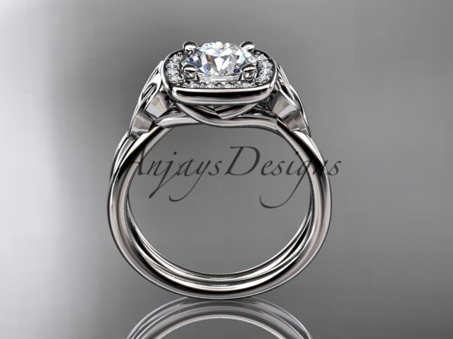 Irish Celtic Trinity Knot Engagement Ring 1 CT Lab Grown Diamond IGI Certified