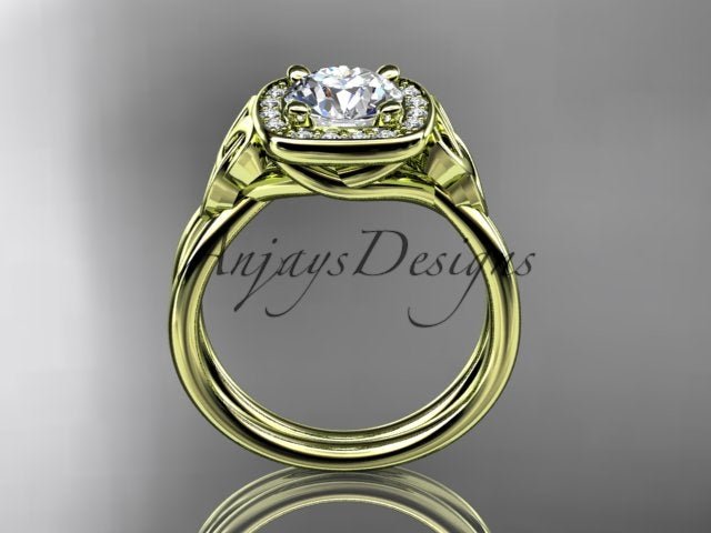 Irish Celtic Trinity Knot Engagement Ring 1 CT Lab Grown Diamond IGI Certified