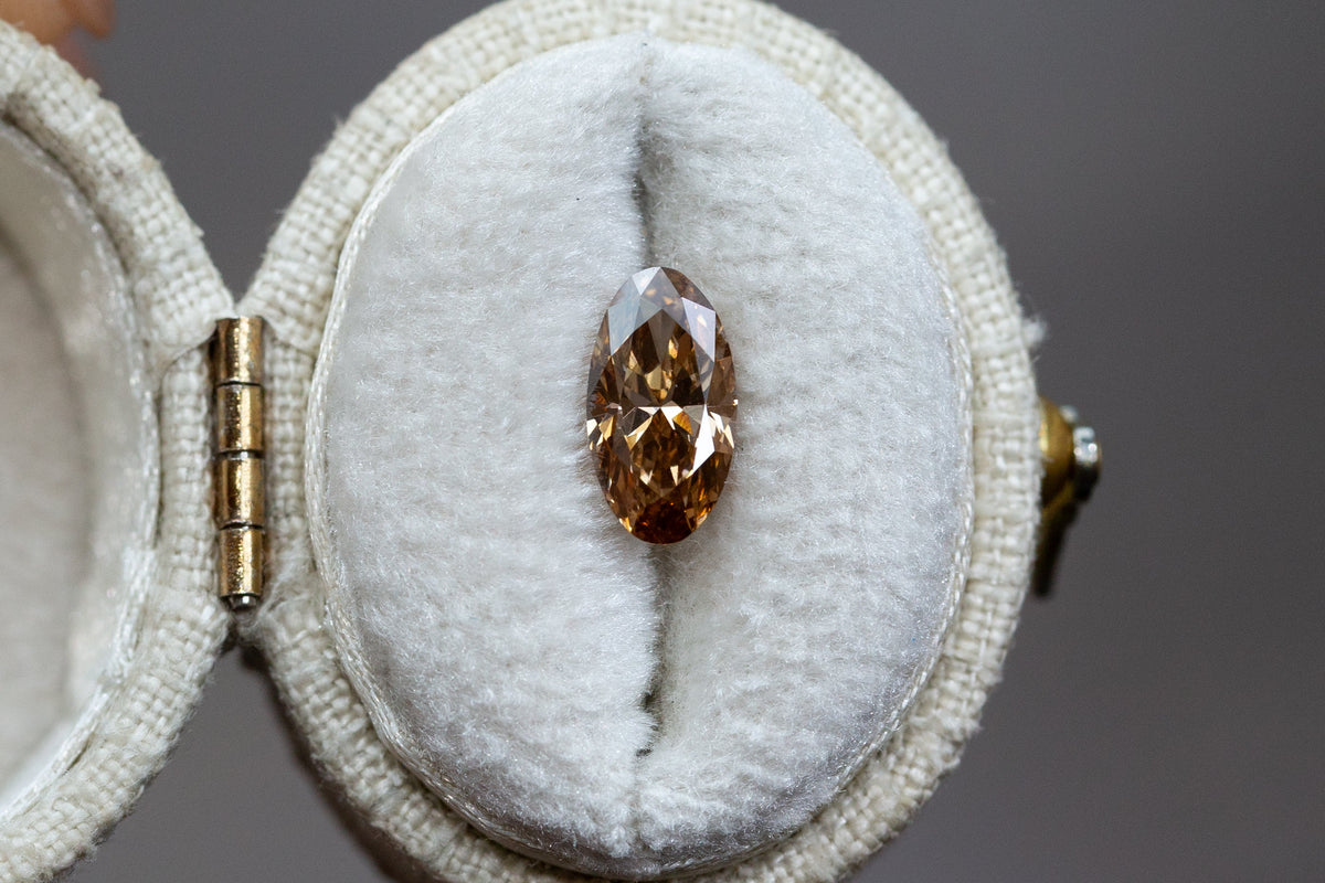 1.06ct Fancy Brown Oval Lab Diamond, VVS2
