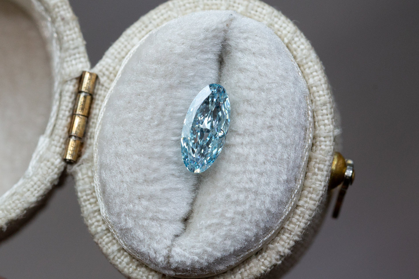 1.11ct Intense Blue Oval Lab Diamond, VS1