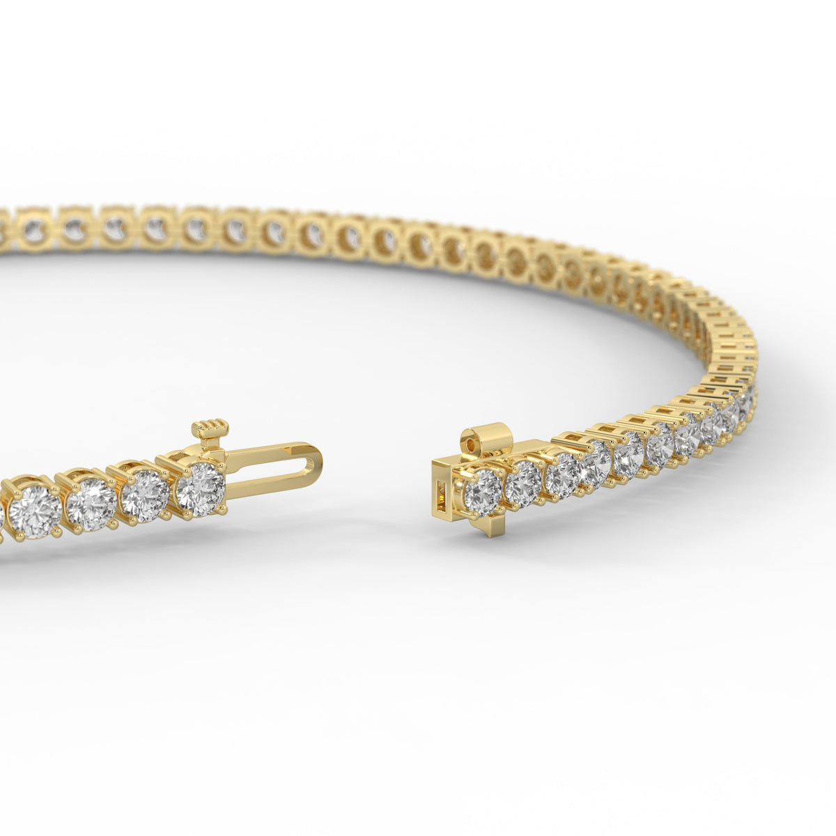 2 Carat Diamond Tennis Bracelet for Women in 14K Yellow Gold