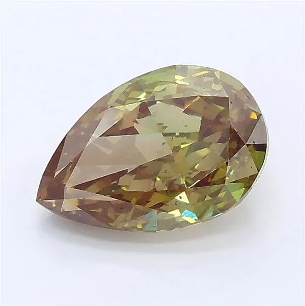 1.58ct Pear Lab Grown Diamond (Colour Fancy Deep Green, Clarity VS2, IGI Certified)