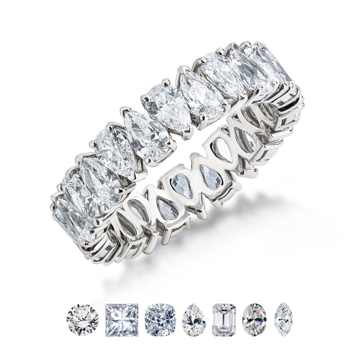 Moissanite Eternity Classic Prong Style Wedding Ring