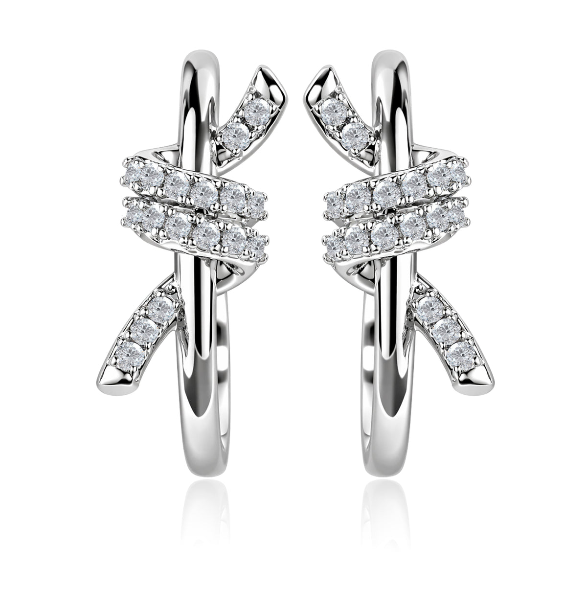 Elegant Ribbon Hoop Earrings – Feminine Fashion Jewelry