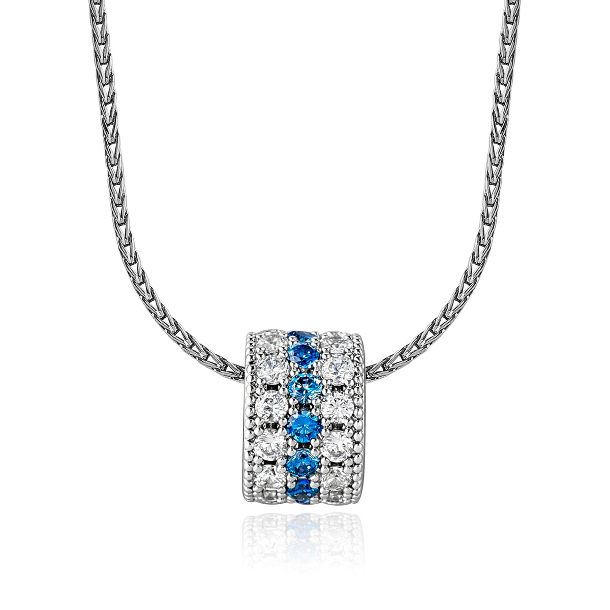 Elegant Curved Ribbon Pendant Necklace for Women – Modern Sparkling Jewelry