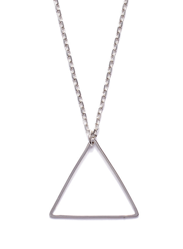 FINAL SALE Silver Triangle Necklace for Men