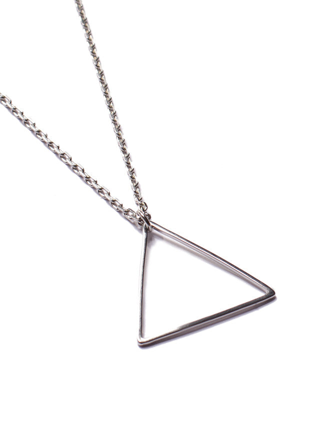 FINAL SALE Silver Triangle Necklace for Men