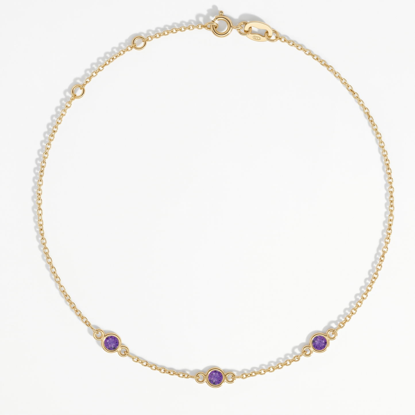 The Three Station Bracelet | Cable Chain