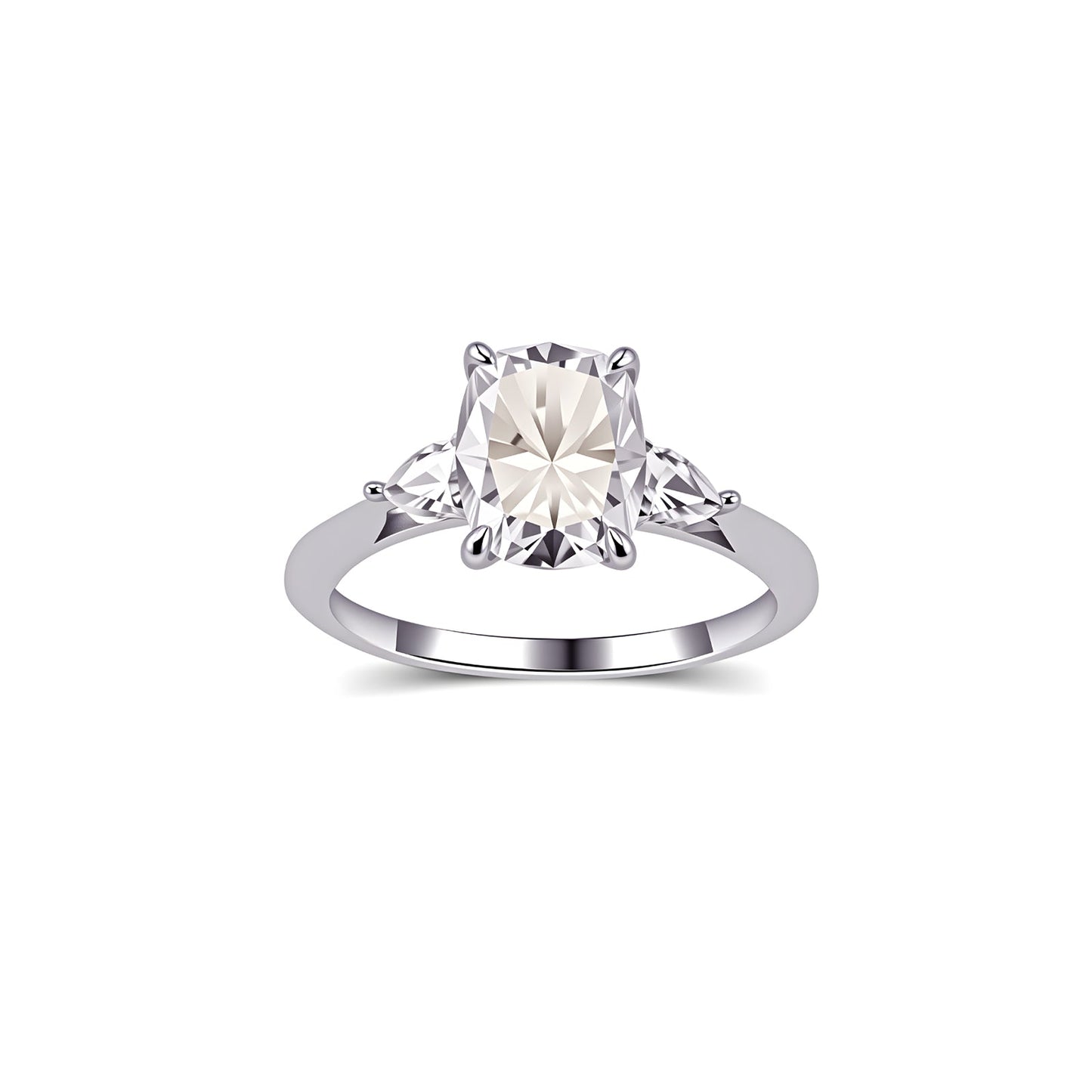 Moissanite Three Stone Ring
