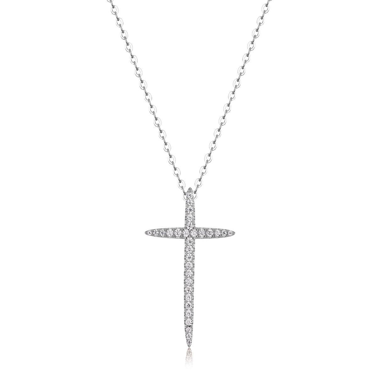 Moissanite Cross Necklace