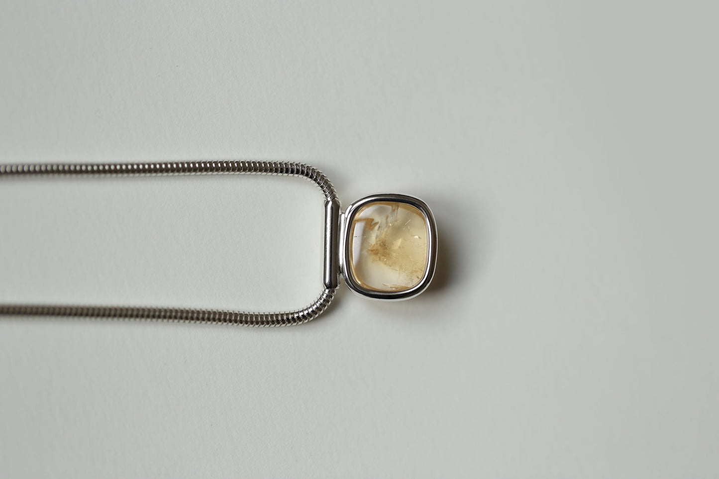 RECTANGULAR CITRINE NECKLACE