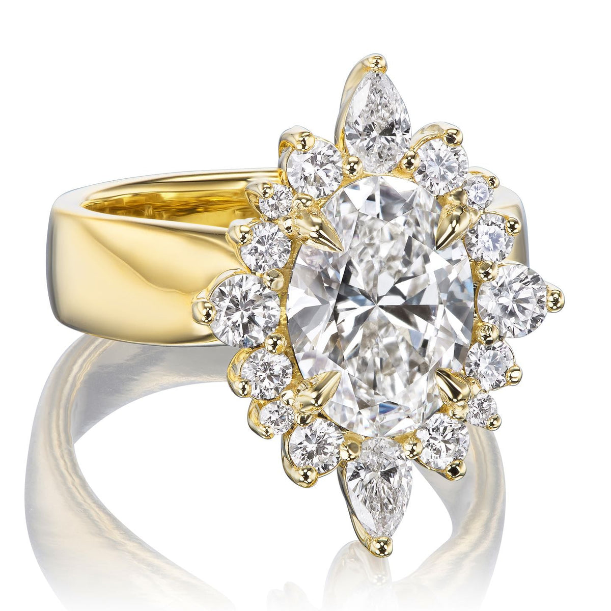 ・ANIKA・Oval Lab-Grown Diamond, Wide Shank (2.75ctw+)