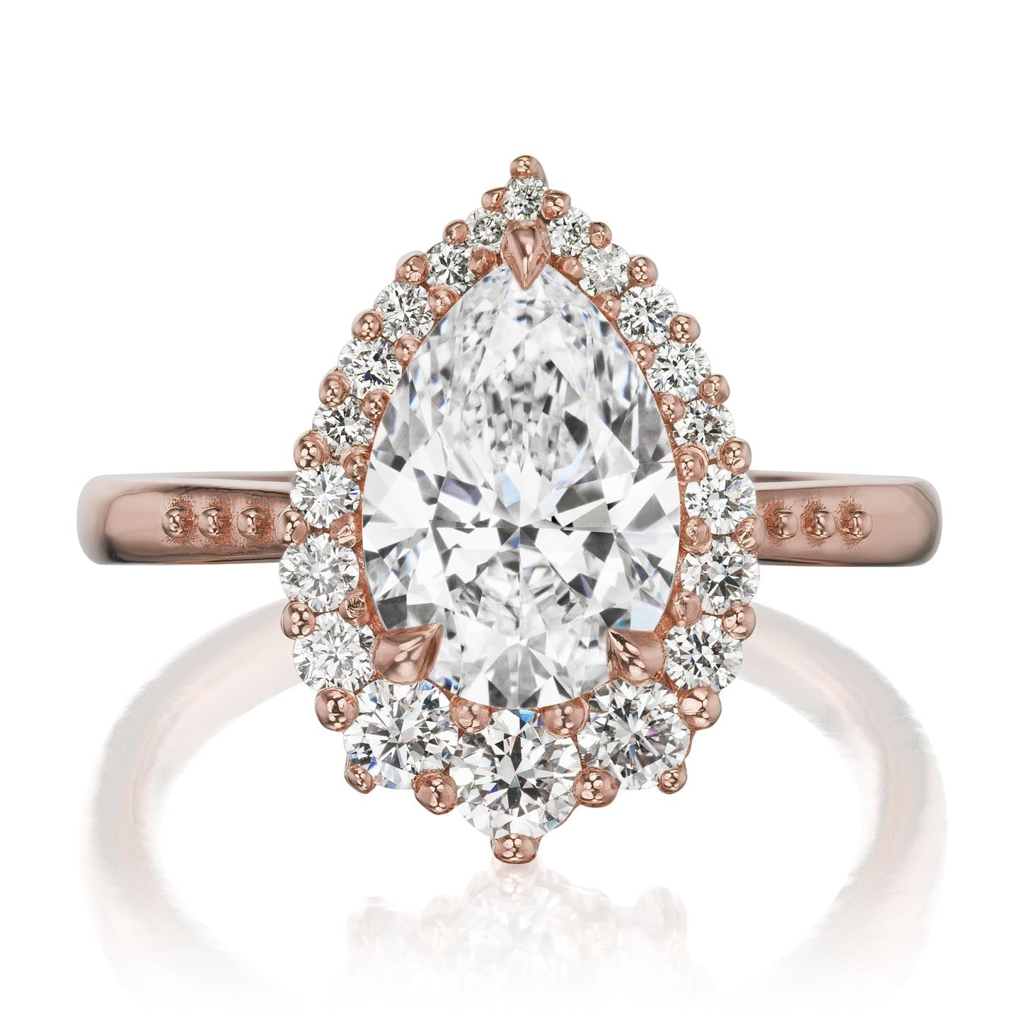 ・CELESTE・Pear Lab-Grown Diamond Center, Diamond Halo (2.5ctw+)