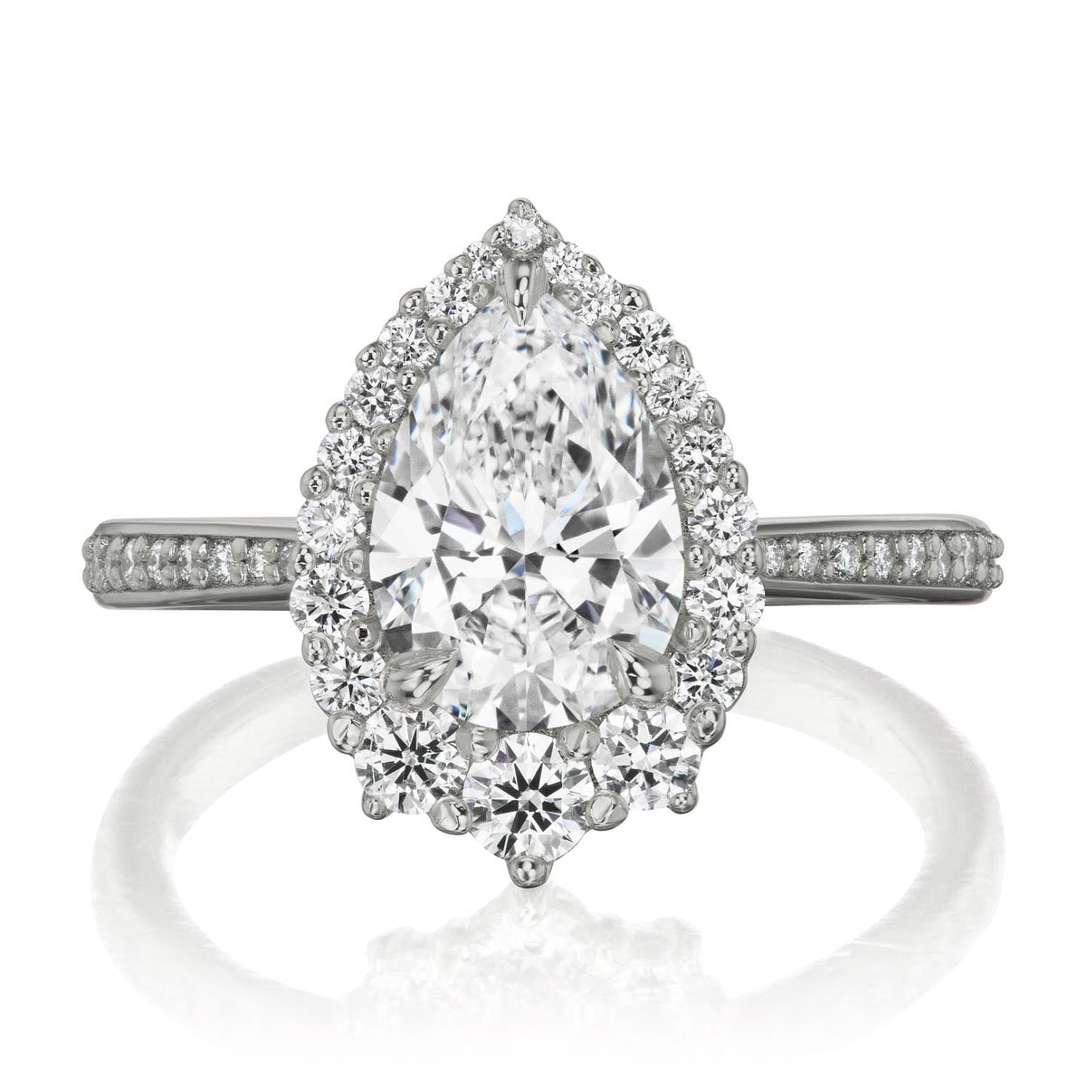 ・CELESTE・Pear Lab-Grown Diamond Center, Diamond Halo (2.5ctw+)
