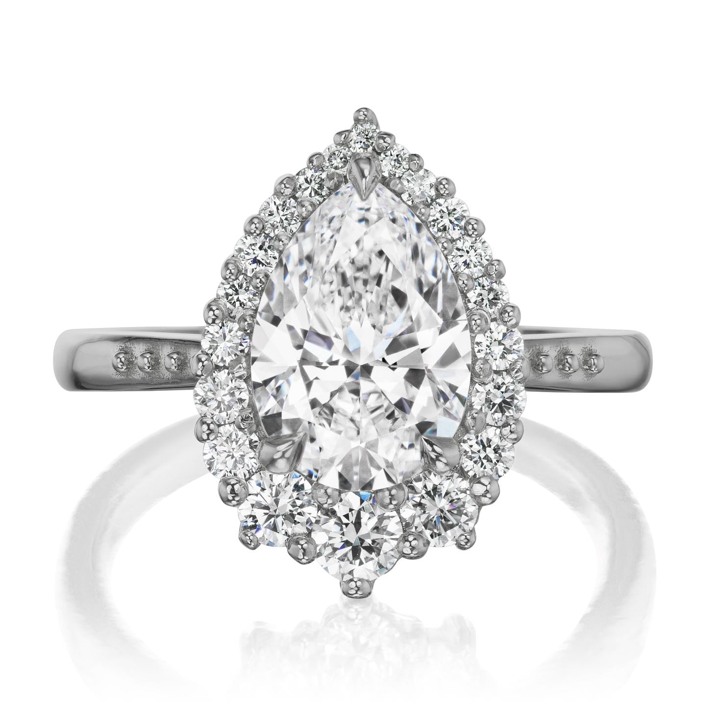 ・CELESTE・Pear Lab-Grown Diamond Center, Diamond Halo (2.5ctw+)
